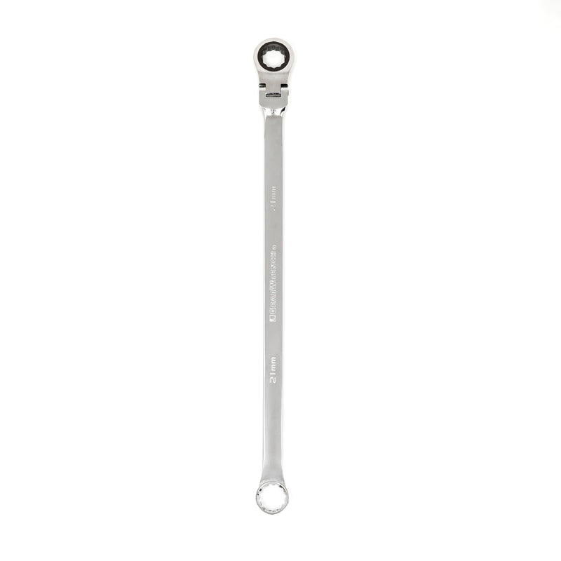 GEARWRENCH GearBox 12 Pt. XL Flex Head Double Box Ratcheting Wrench, 21mm - 86021 , Black