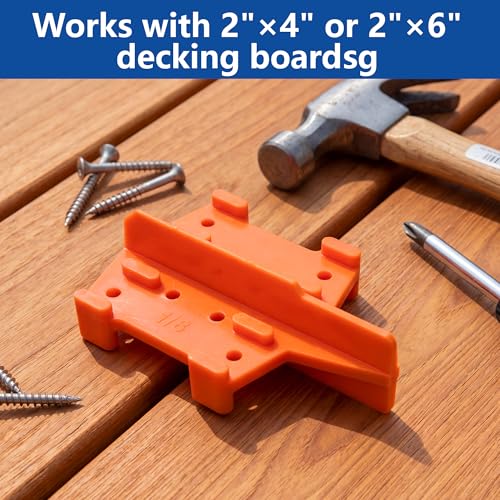  [AUSTRALIA] - 6 Pcs ABS Deck Board Spacer, 1/8 and 3/16 Inch Deck Board Spacing Tool 6 Pcs