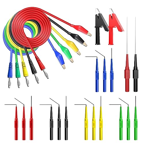 Goupchn Back Probe Kit 4mm Banana Plug to Copper Alligator Clip 24PCS