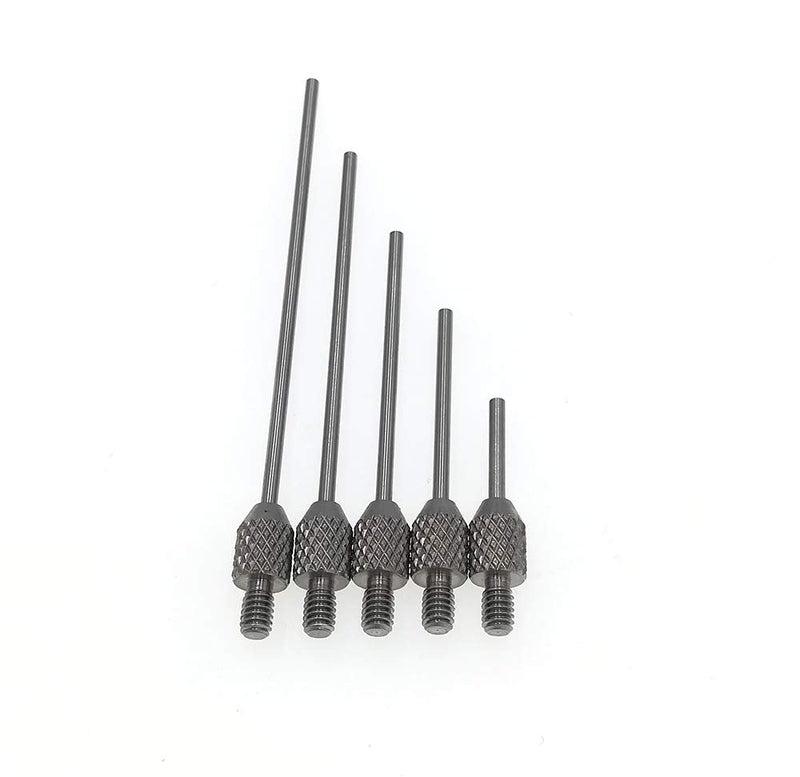 Needle Contact Point Sets for Dial Indicator Depth Gauge 4-48 UNF Thread Shank 1.5mm Diameter 10mm to 50mm Length A SET(Length 10/20/30/40/50mm)