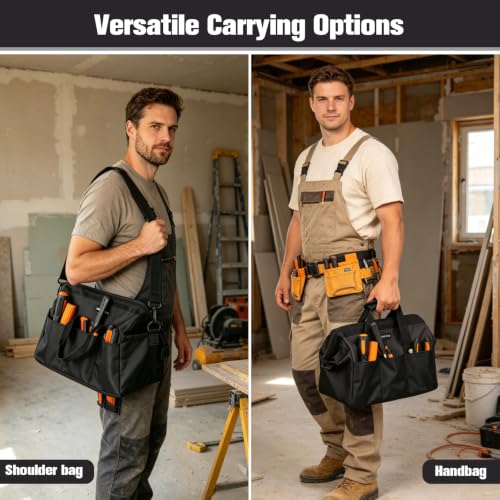 Tool Bag Organizer for Electrician, Mechanic, Carpenter (Black,13Inch) 13Inch