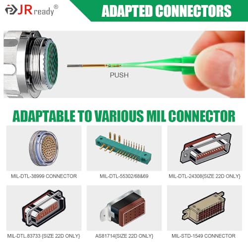 JRready 25Pcs M81969 14 01 22D Solid Barrel Installing Removal Tool for servicing electrical connectors in Electrical Wiring Interconnect Systems (25pcs) M81969/14-01