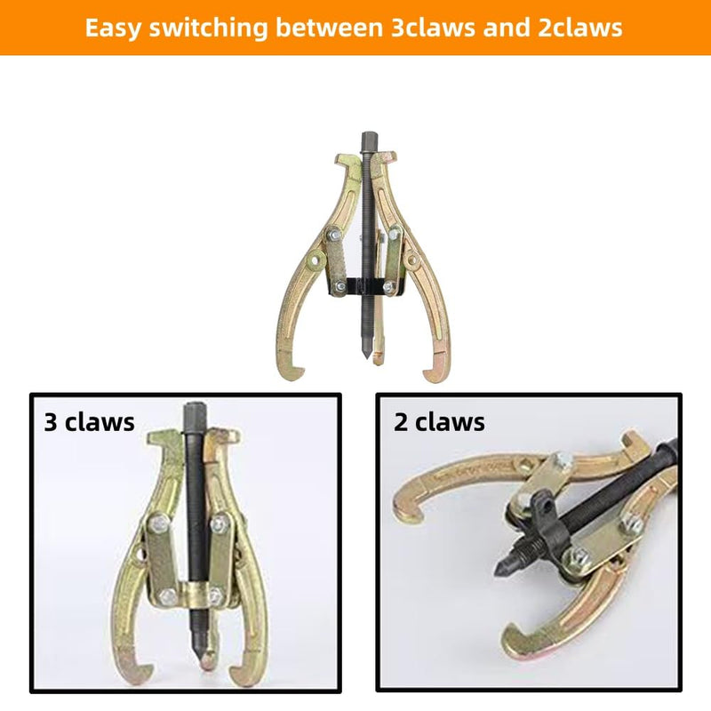 3-Jaw Gear Puller, 2/3-Jaw Puller with Reversible Jaws for Removal of Pulley Flywheel Bearing Puller Tool Separate Lifting Device (4inch) 4inch