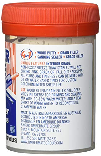 Timbermate Wood Filler, Water Based, 8oz, Natural