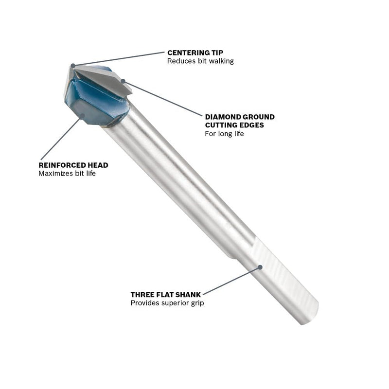 Bosch GT3000 8 pc. Glass and Tile Bit Set Industrial Assorted