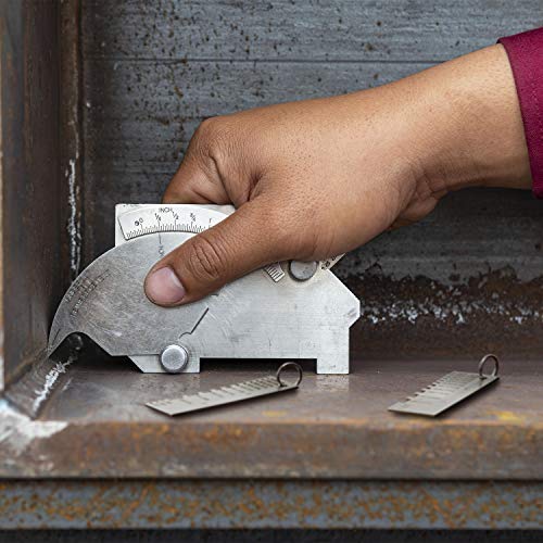 Weewooday 12 Pcs Metal Thickness Gauge Tool Welding Stainless Steel Sheet Square