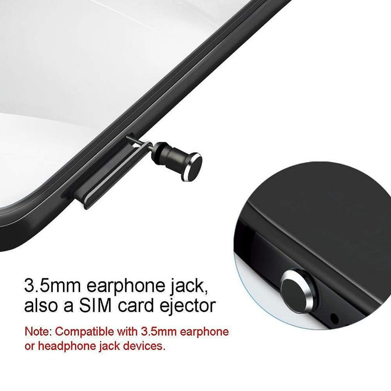 USB C Dust Plugs Charging Port Cover Caps with Cable Protectors 2 PCS Compatible with iPhone 17 16 15 Pro Max Samsung Galaxy S25/S24/S23/S22/S21/S20+ Ultra/Z Flip 6/Z Fold 6 Pixel OnePlus (Black)