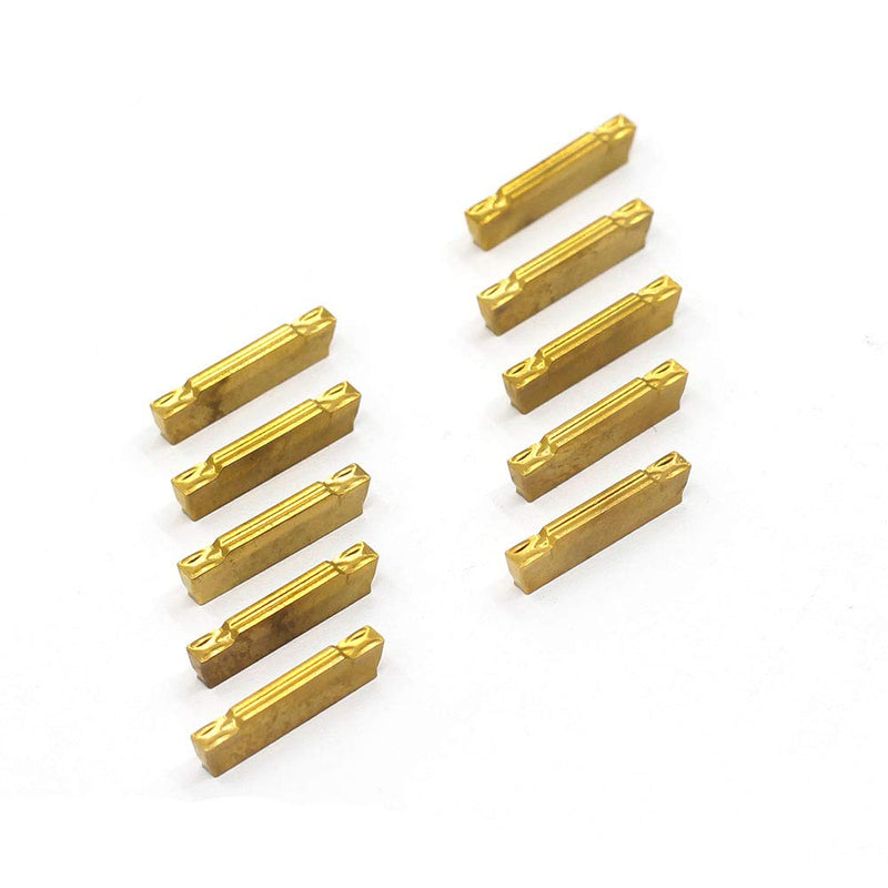 OSCARBIDE MGMN200 Carbide Grooving Inserts Carbide Inserts 10 Pieces/Pack,Multilayer Coated CNC Carbide Lathe Inserts for MGEHR/MGIVR Lathe Grooving Cut-Off Tool
