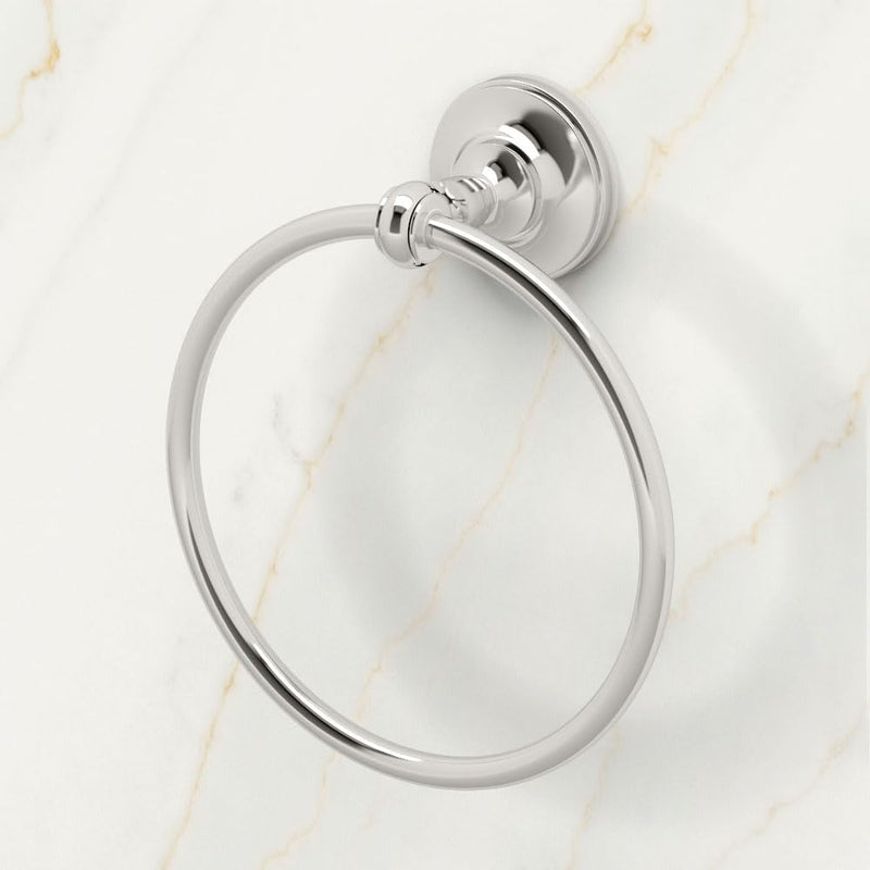 Gatco 4122 Tavern Towel Ring, Polished Nickel, 6.5"