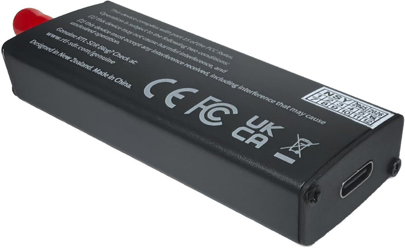 RTL-SDR Blog V3 R860 RTL2832U 1PPM TCXO SMA Software Defined Radio (Dongle Only) (Black) (USB-C)