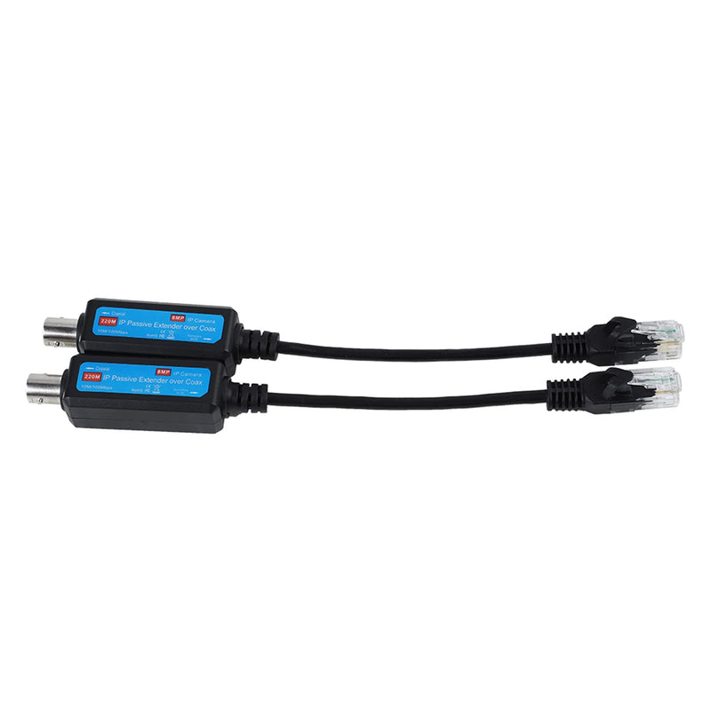  [AUSTRALIA] - Coax Cable to Ethernet Adapter,1Pair 10/100Mbps 1CH Passive IP Network Coaxial Transmitter Receiver Extender for IP NVR Camera
