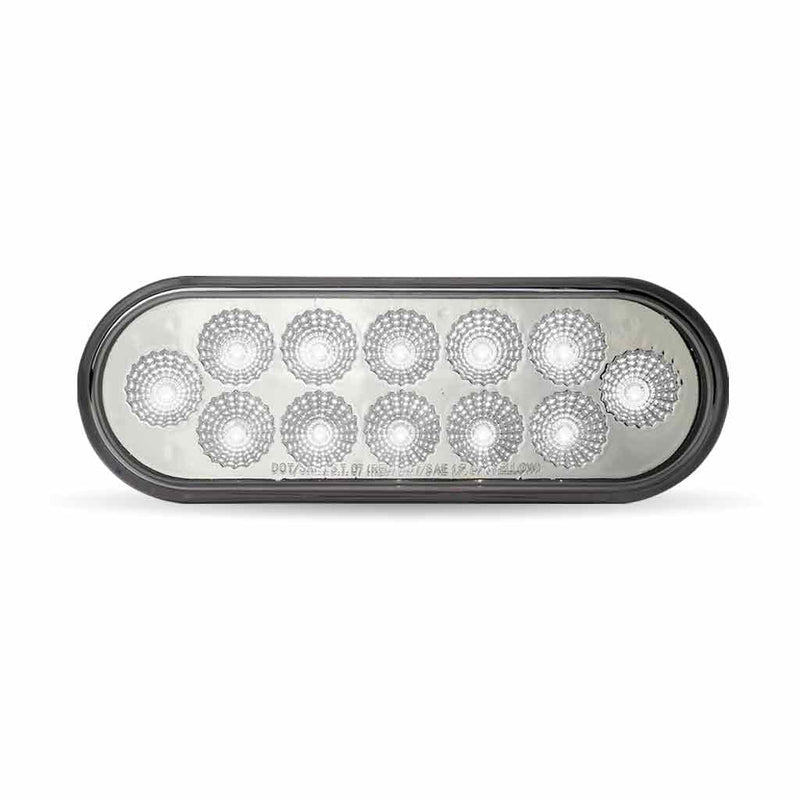 Dual Function Oval Red Stop, Turn & Tail and White Back-up LED Light