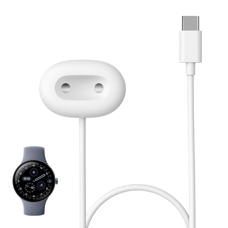 Charger for Google Pixel Watch 4, 5W Fast Replacement Charging Dock Cable for Pixel Watch 4 (41mm / 45mm) White