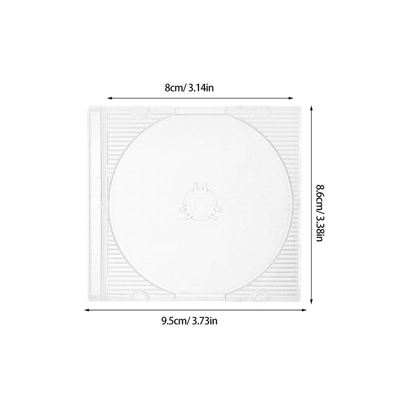 10pcs Mini CD Jewel Case - Clear Plastic Storage Holder for 8 cm/ 3 Inch Disc Collection - Transparent Display Box for DVD Organization