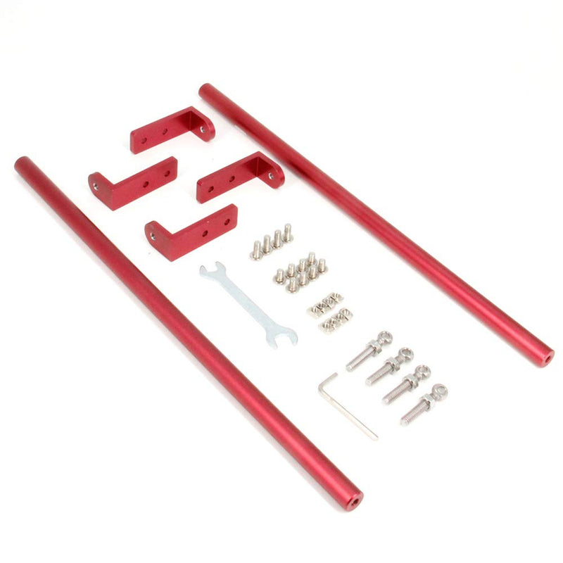 Supporting Pull Rod Kit Aluminum Alloy Upgrade Red Tie Rod Set for Ender 3/Ender 3 V2/Ender 3 pro 3D Printer (365mm/14.4") 365mm/14.4"