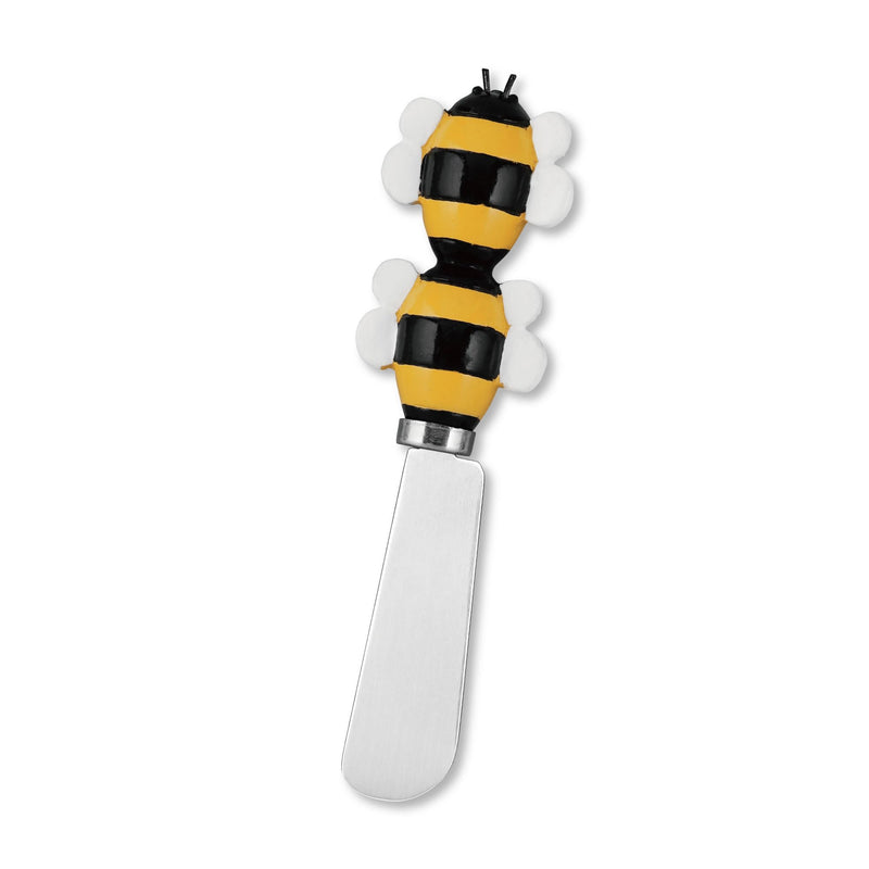 Supreme Housewares Bee Cheese Spreaders, Hand-Painted Resin Handles with Stainless Steel Blades for Spreading Cream Cheese, Butter, Jam, or Sandwich, Set of 4 Bees