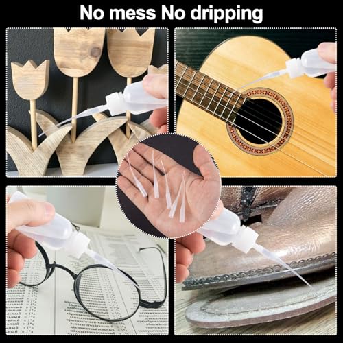HINZIC 300Pcs Glue Tips Compatible for CA, Plastic Precision Extender Applicator Dispensing Adhesive Micro-Tips for Bottle Glue, Hobby, Crafting, Shoes Sole, Model, Lab Dispensing