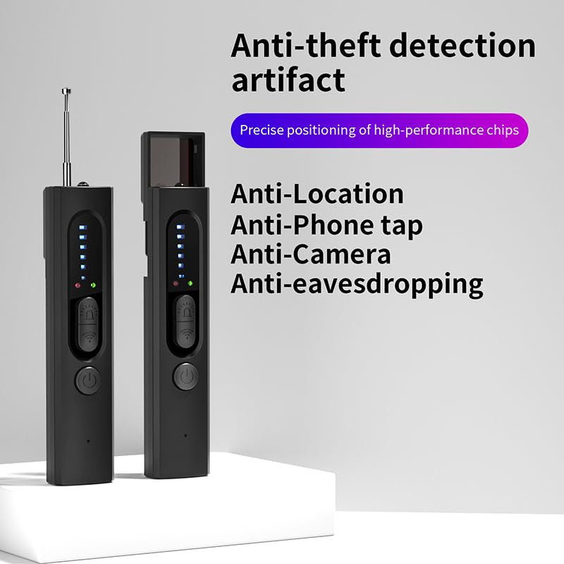 OVWE Hidden Camera Detectors,Spy Camera Detector,Hidden Bug and GPS Tracker Finder, Privacy Protector, 5 Levels Sensitivity 4 Modes, 25H Working Time