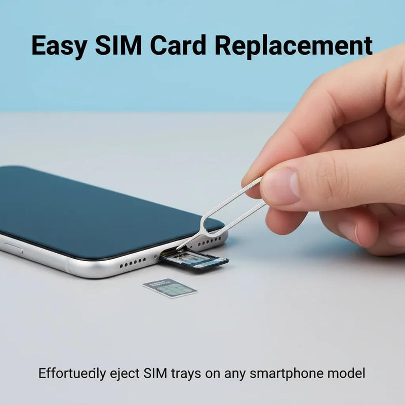 40Pcs Metal SIM Card Ejector Tools, Universal Slot Opening Pins for Phones | Sturdy metal, fits most smartphones, Compact design, easy to store as spares, Great for travelers