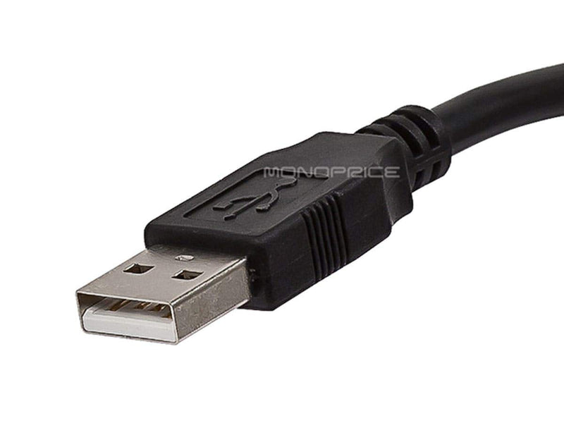 Monoprice USB 2.0 Male to Female Active Extension/Repeater Cable - Use with PlayStation, Xbox, Kinenct, Oculus VR, Card Reader, Hard Drive, Keyboard, Printer, Camera, 20/28AWG, 16 feet, Black