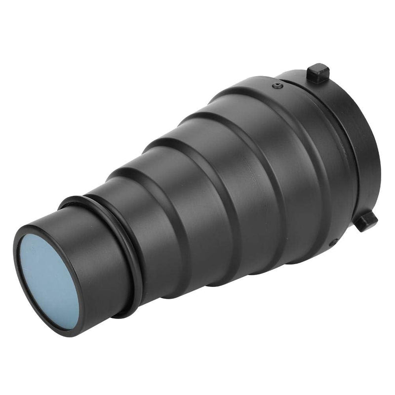 Snoot Bowens Mount, Snoot Honeycomb Grid Light Beam Tube Bowens Mount Filter for Studio Strobe Flash with 5 Filter