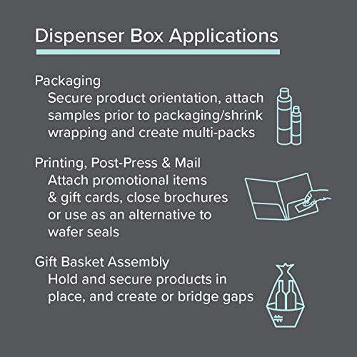 Glue Dots Pro Dispenser Box Applicator with 4000 (1/2") Low-Profile High-Tack Double-Sided Adhesive Dots High Tack