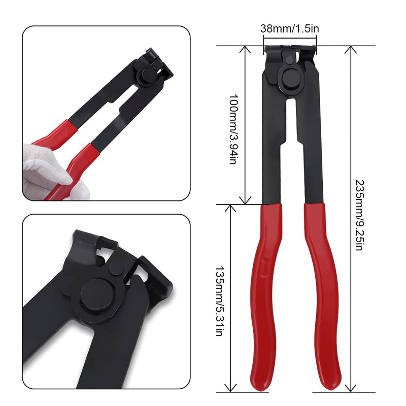 Alpha Rider For Auto/ATV CV Joint Axle Boot Clamp Pliers Tool with 20 Crimp Bands -Ear Type Extension For Most Cars CV Joint Boot Clamp Pliers Kit with 20 Crimp Bands