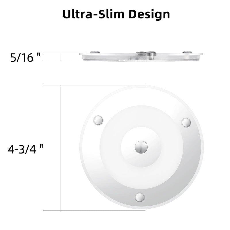 2 Pack 12V LED Ceiling Dome Light 400LM, 4.75" Dimmable Interior Light for RV Boat Camper Van Travel Trailer Truck Sailboat Interior Lighting,Surface Mount & Touch Switch (Warm White) 4.75" Warm White