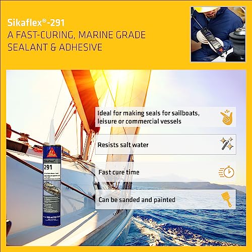 Sikaflex 291 10.1oz and Sikaflex-221 10.1oz Black Multi-Purpose Marine Grade Polyurethane Sealants and Adhesives