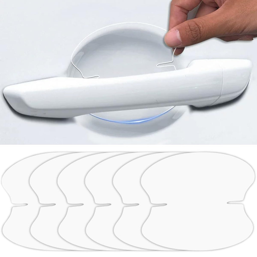 10pcs Clear Car Door Handle Scratch Potector TPU Car Door Sticker Universal Protective Films for Vehicles (Clear)