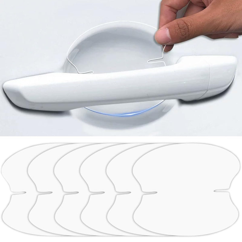 10pcs Clear Car Door Handle Scratch Potector TPU Car Door Sticker Universal Protective Films for Vehicles (Clear)