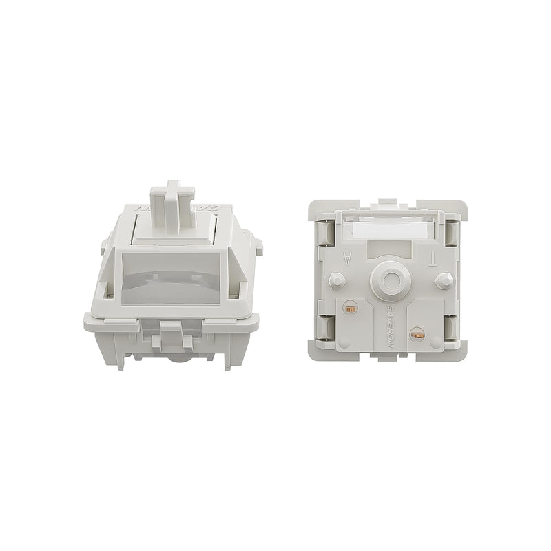 Gateron Smoothie Keyboard Switch for Mechanical Gaming Keyboard,Linear 40gf 5-Pin Factory Pre-lubed 22mm Dual-Stage Spring RGB LED Full POM White Keyboard Switch(Smoothie 72PCS)