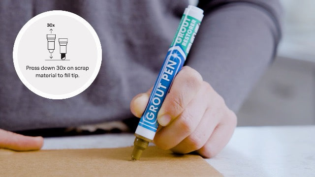Grout Pen Brown Tile Grout Paint Marker Restorer - Narrow 5mm Tip (7mL) Narrow Tip