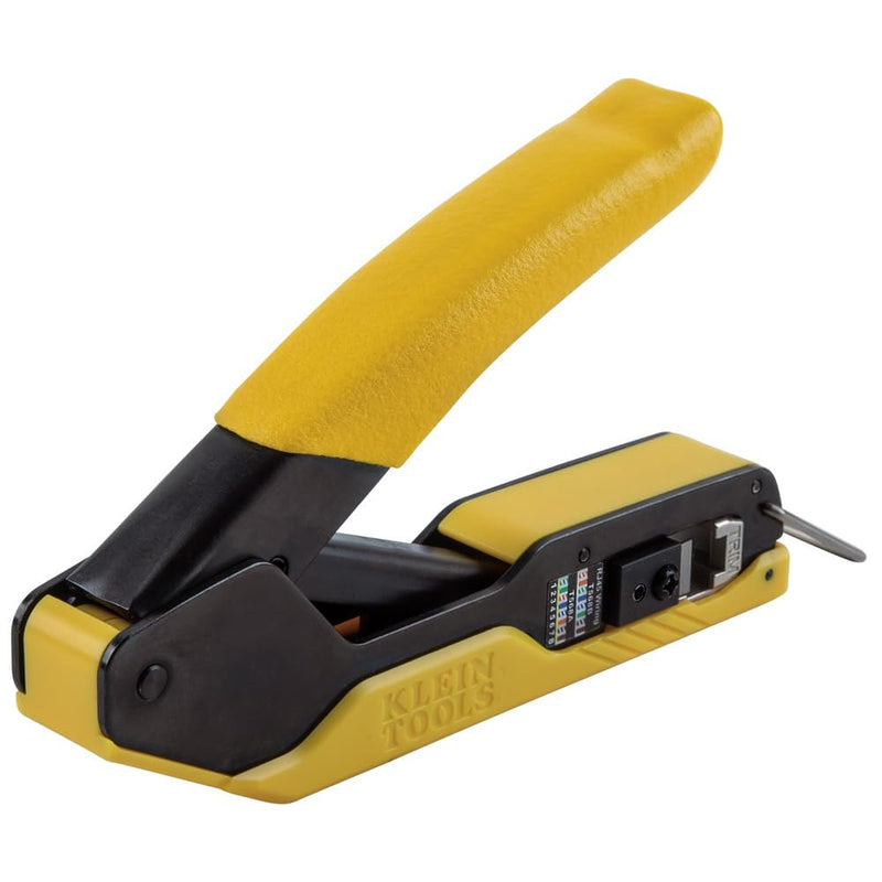 Klein Tools 80017 Data Cable Crimper and Modular Data Plug CAT6 50-Pack Tool Kit, Pass-Thru Installation Tool Kit, 2-Piece
