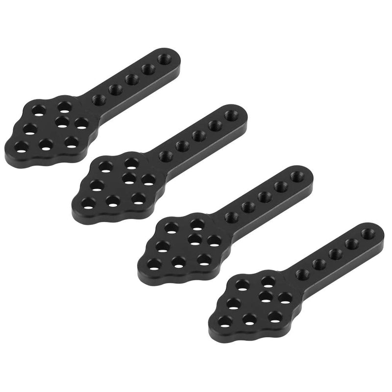 Lantro JS Rear Shock Mount, 51mm Adjustable 2 Colors RC Car Shock Mounts, for RC Car Replacement for 1/10 RC Crawler Repair(Black)