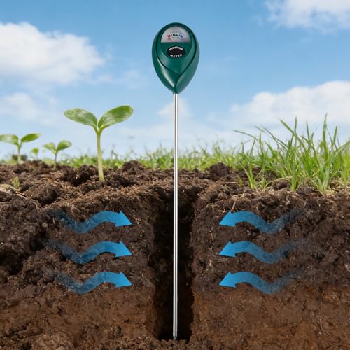 2 Pack 40cm Soil Moisture Meter, High Precision Garden Plant Moisture Meter