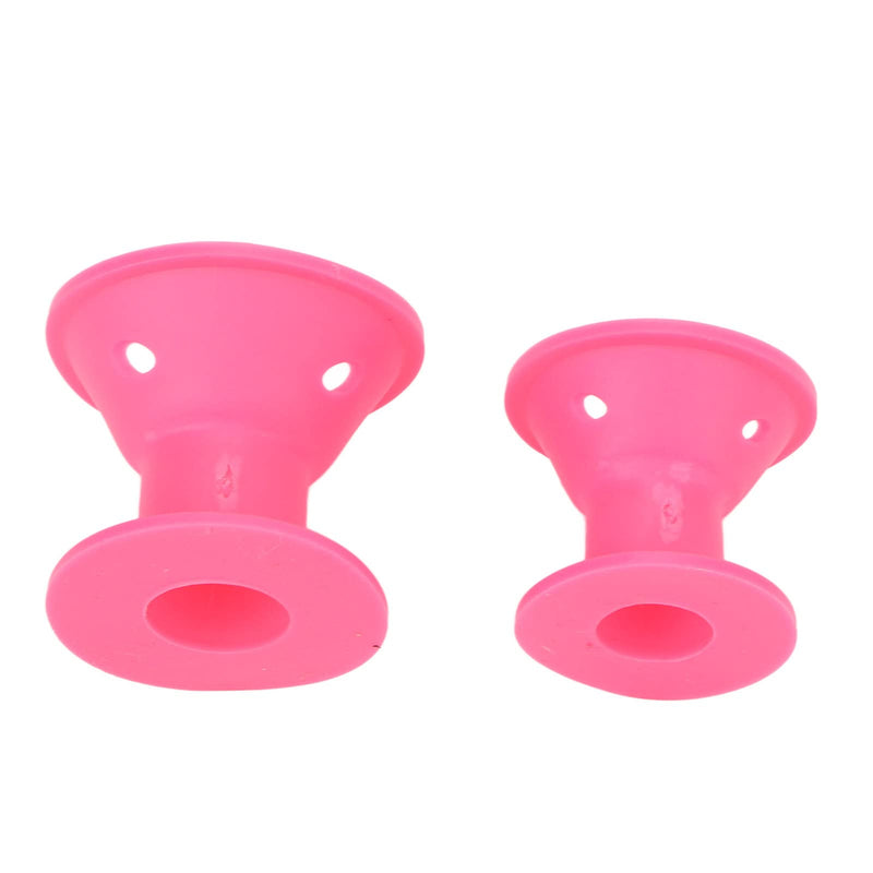 KIMISS 20Pcs Silicone Hair Rollers Set for Heatless Curls - Mushroom Shaped Hair Curlers for Women - Comfortable, Portable, and Easy to Use Care Tools in Rose Red