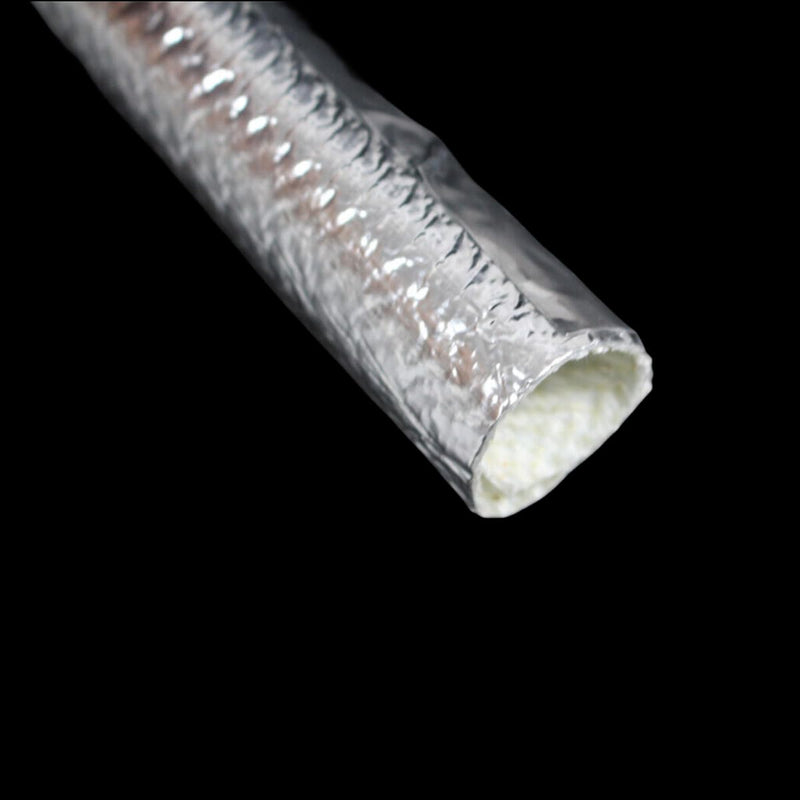 13mm - 1/2" Self Closed Aluminized Sleeve Heat Shield Protection Side Entry High Temp for Hoses, Wire Harnesses, Cables, Automotive, Exhaust 39" (1 Meter) 13mm - 1/2" Dia - 39" Long