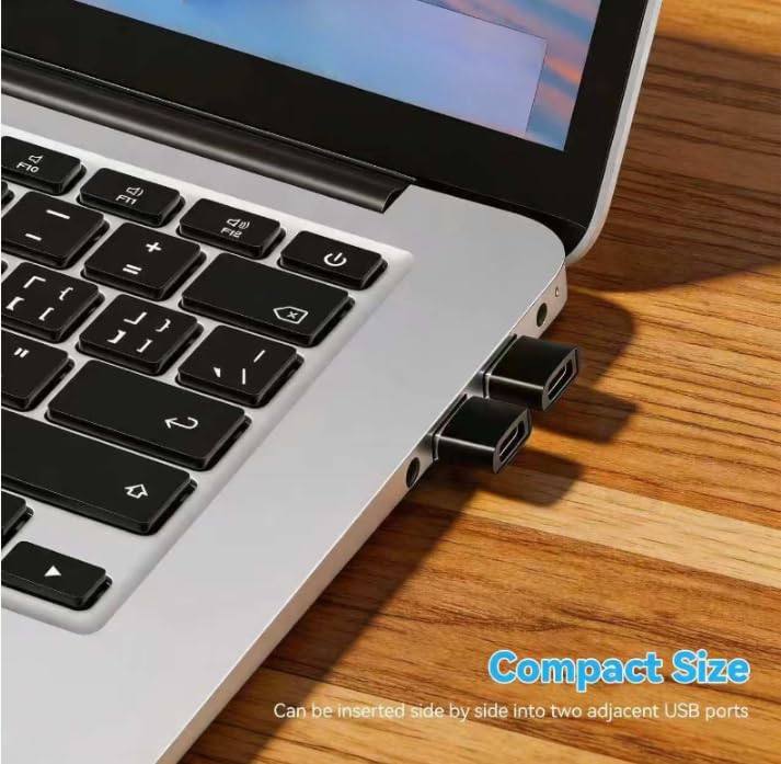 8pcs USB to USB C Adapter, Micro USB to USB C Female Male Converter Connector for Laptop Car Smartphone Headphone Mic PC