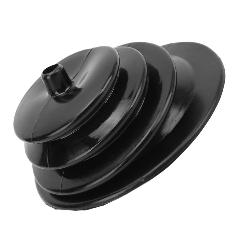 Gear Shift Boot Cover and Plate Kit - Universal Replacement Dust Cover for Car Automotive Clutch - Black Rubber Round Handbrake Lever Boot