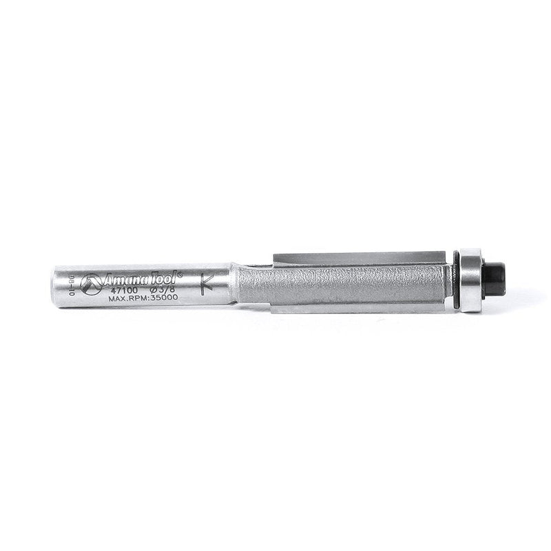 Amana Tool - 47100 Carbide Tipped Flush Trim 3/8 Dia x 1" 4 Shank