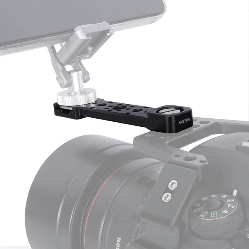 NICEYRIG Cheese Plate Cold Shoe Bar for ARRI Locating Hole, Camera Accessory Easy Expansion Bracket Applicable for Power Bank Clamp, Field Monitor Mount, Magic Arm, Microphone, LED - 609