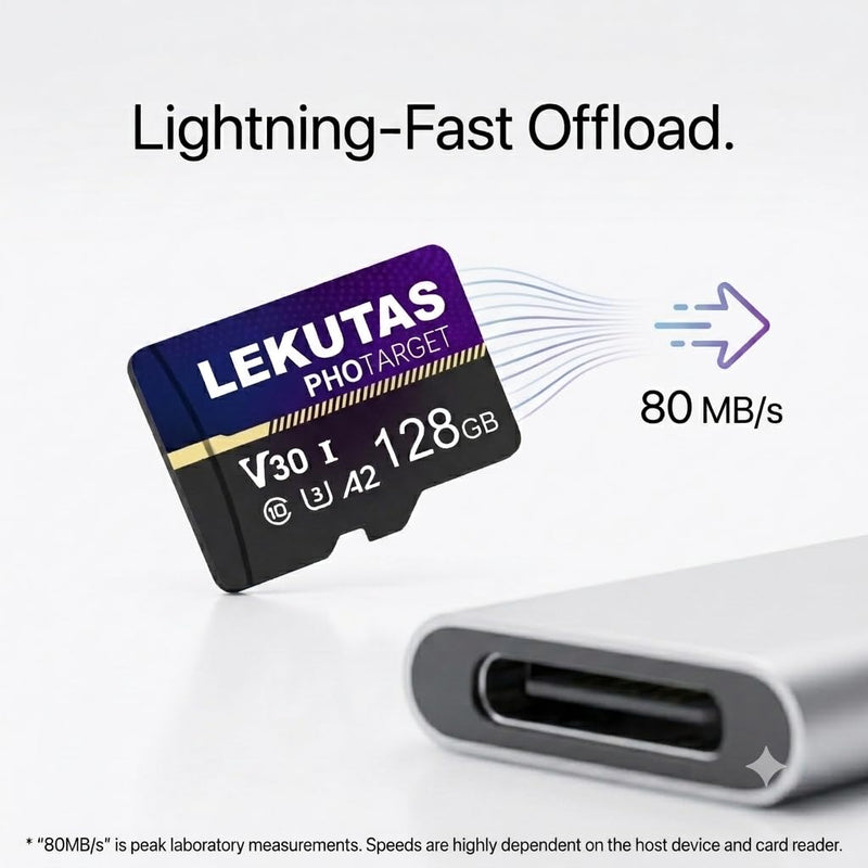 128GB Micro SD Card, microSDXC UHS-I Flash Memory Card TF Cards | High Speed 80MB/s, Class 10, C10, U3, A2, V30, for Full HD, 4K UHD Video Recording