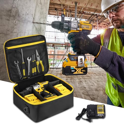 Impact Driver Case Compatible with Dewalt DCF900B/DCF891B/DCF961B/DCF899B Black yellow