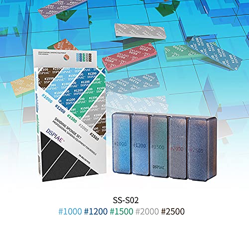 Model Sanding Sponge Combo #1000-#2500 Polishing Model Making Tool #1000-#2500 (#1000, #1200, #1500, #2000, #2500)