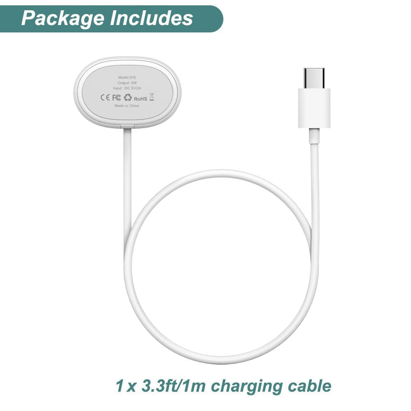 Kissmart Charger for Pixel Watch 4 Smartwatch (White) | Replacement Charging Side Dock Cable Cord for Google Pixel Watch 4 41mm/45mm White