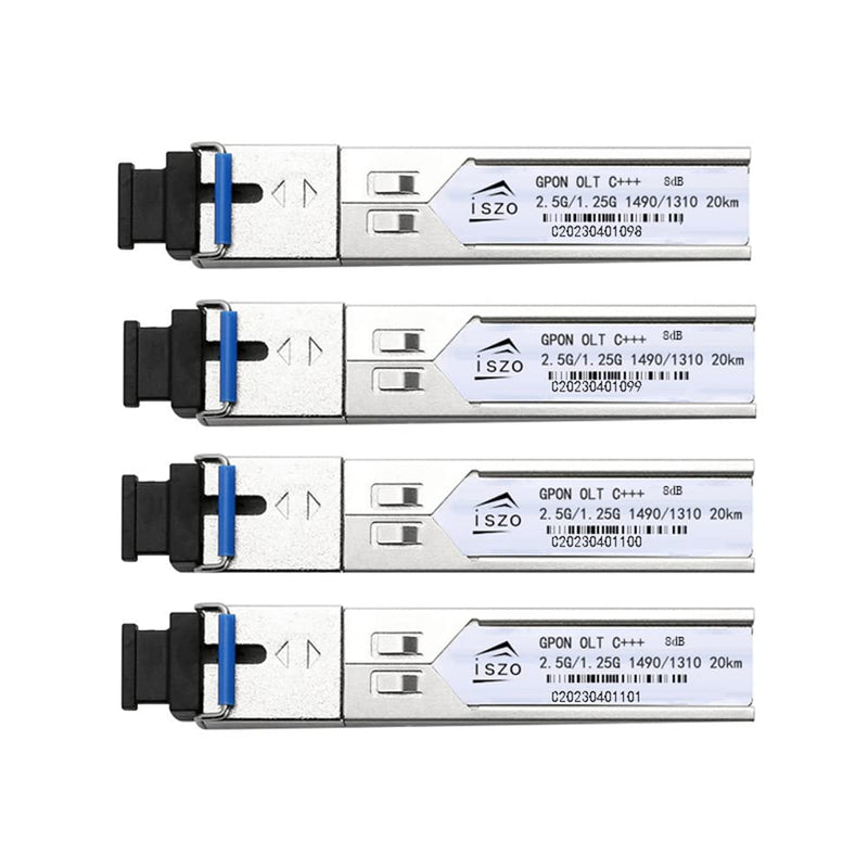 Iszo High-Power GPON OLT C+++ with 7dBm SC UPC, Optical PON Module, 2.5/1.25Gbps, Max Distance 20km, Compatible with OLT BDCOM HIOSO VSOL Think TPLINK and More (1pcs, 8dB)