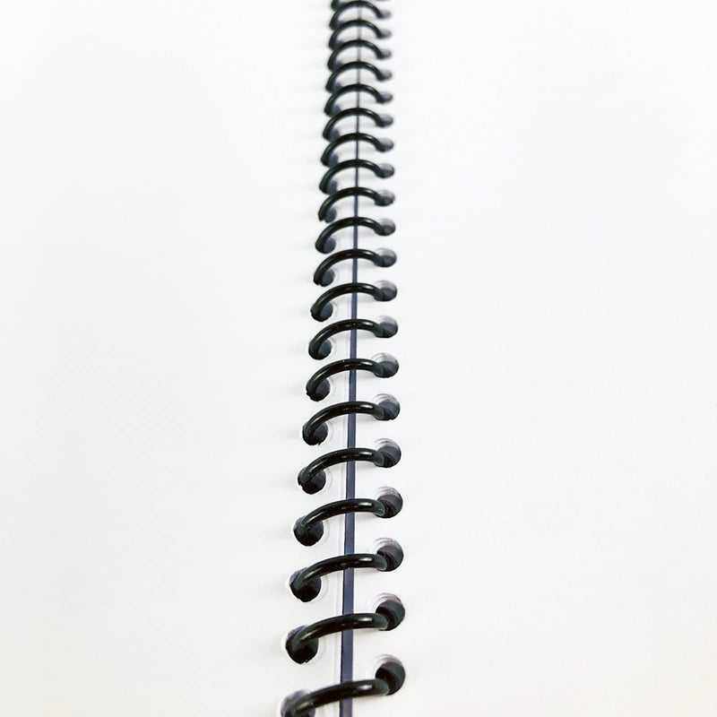TOTiyea 100 Pack Plastic Spiral Binding Coils, 10mm(3/8") Binding Spirals, 75 Sheet Capacity, 4:1 Pitch, Black 3/8" (75 Sheet Capacity)