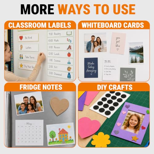 120 Pcs Self Adhesive Magnetic Dots 0.8"x0.08" - Peel and Stick Magnets for Crafts - Sticky Magnet Backing Dots - Circle Magnet Stickers for Fridge - Adhesive Magnets for Classroom & School Projects