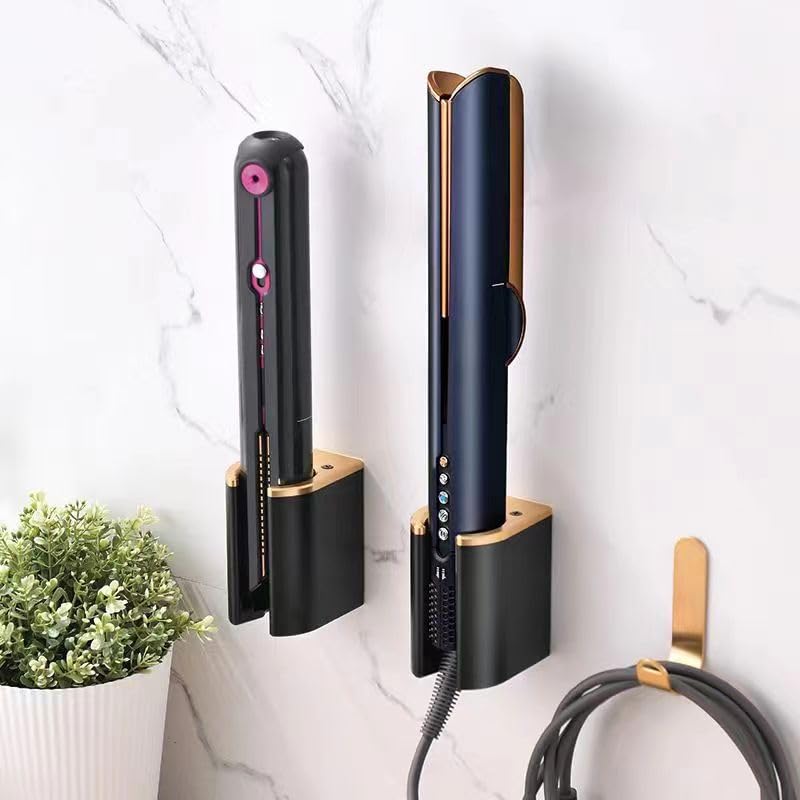 Wall Mounted Holder Compatible with Dyson Airstrait Straightener | Metal Organizor Storage Rack Suitable Compatible with Dyson Hair Straightener
